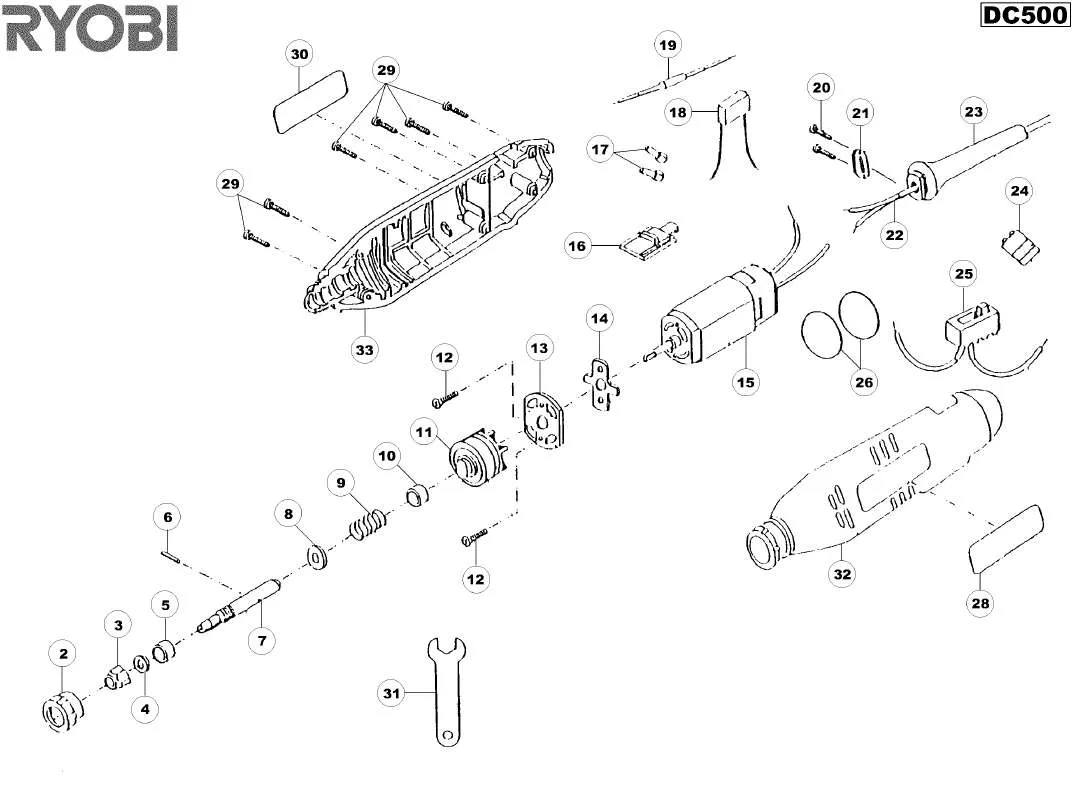 Mode d'emploi RYOBI DC500