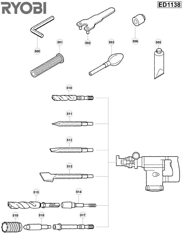 Mode d'emploi RYOBI ED1138