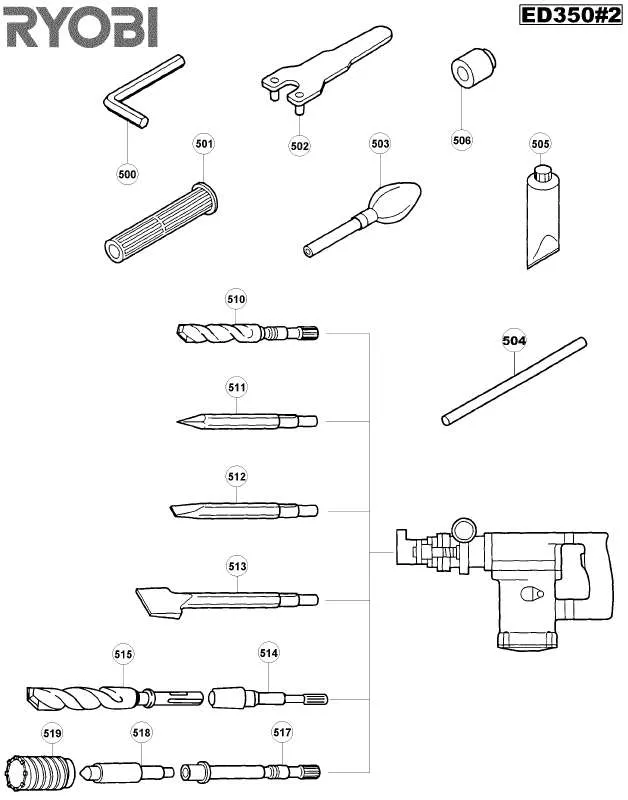 Mode d'emploi RYOBI ED350-2