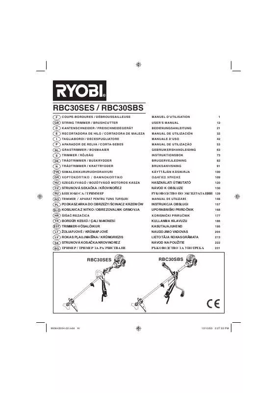 Mode d'emploi RYOBI RBC30SBS