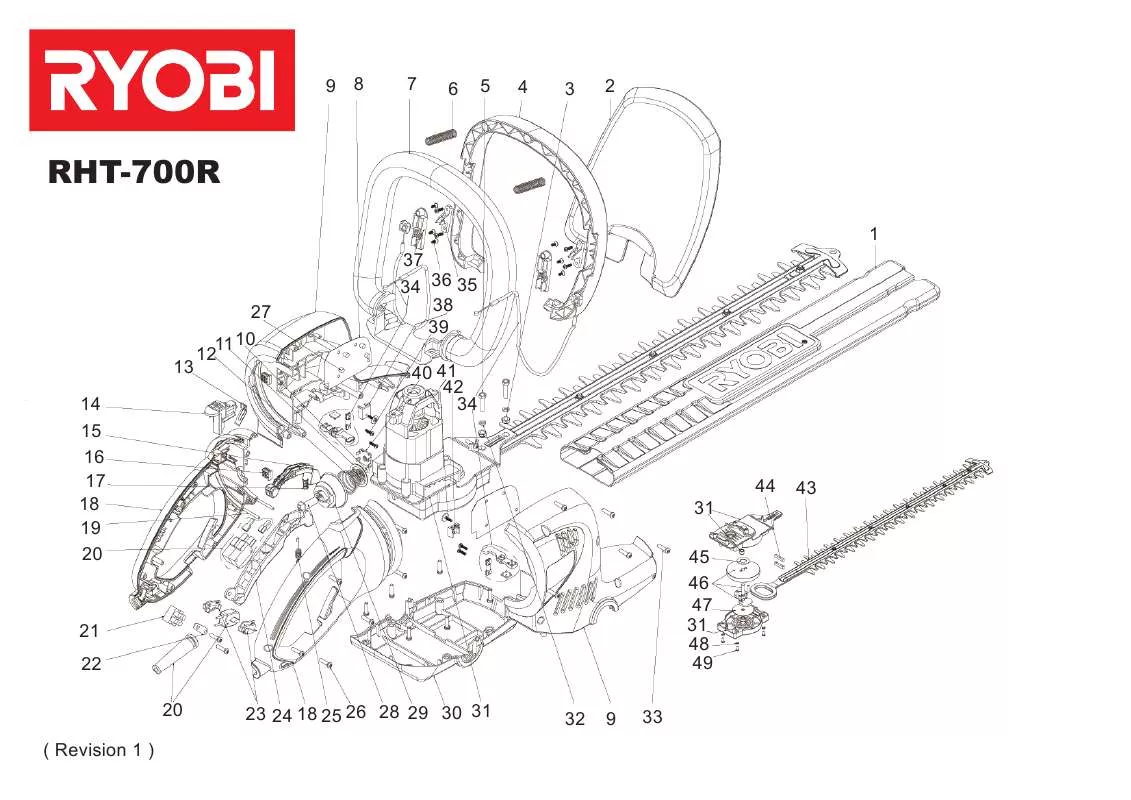 Mode d'emploi RYOBI RHT-700R