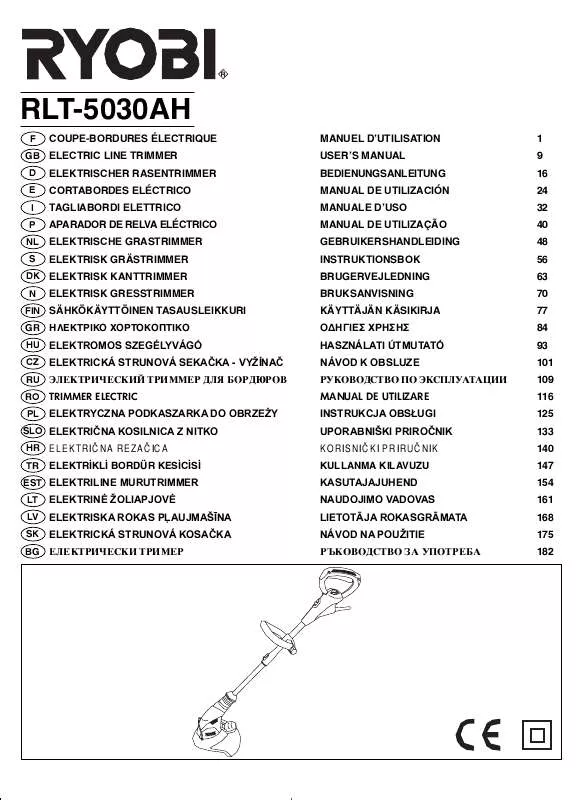 Mode d'emploi RYOBI RLT-5030AH