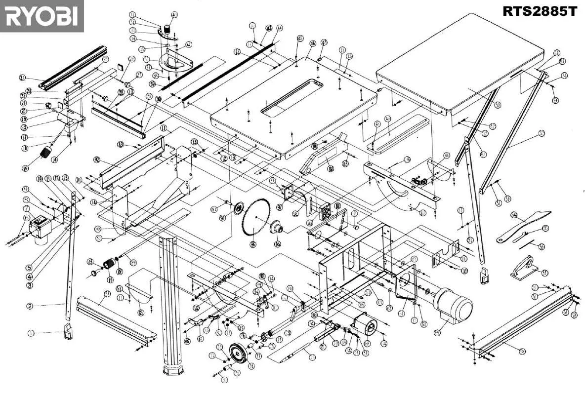 Mode d'emploi RYOBI RTS2885T