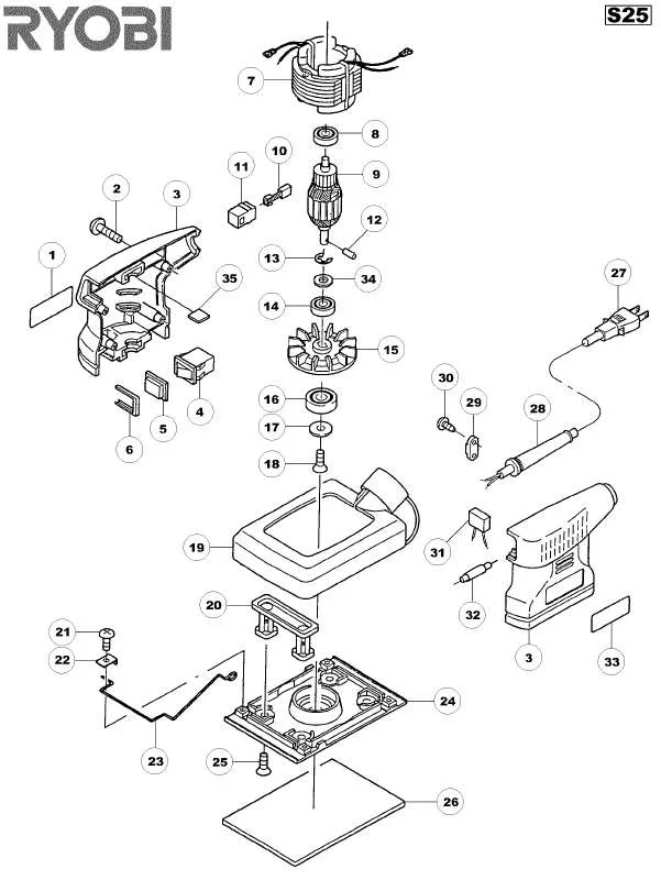 Mode d'emploi RYOBI S25