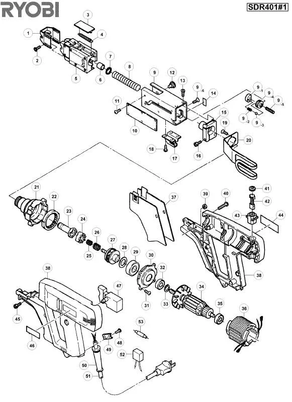 Mode d'emploi RYOBI SDR401-1