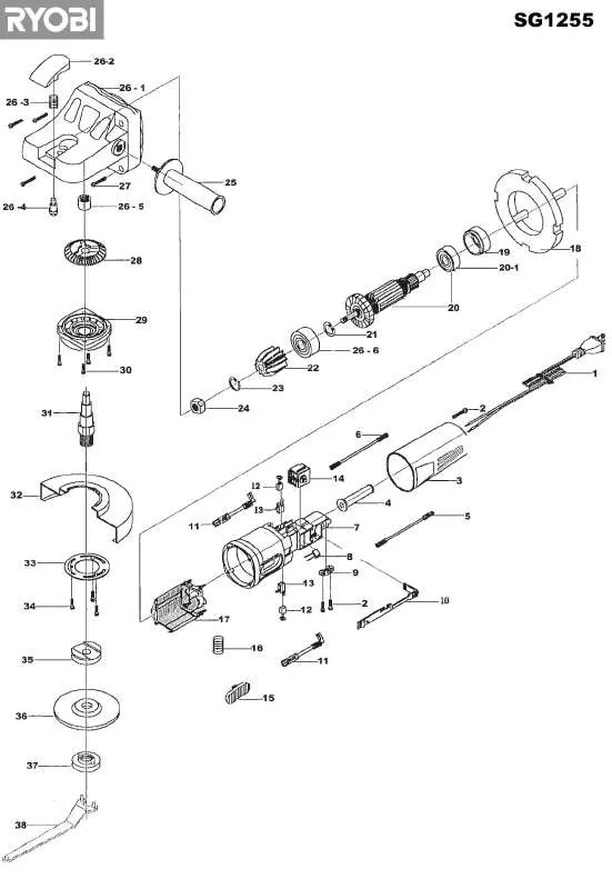 Mode d'emploi RYOBI SG1255