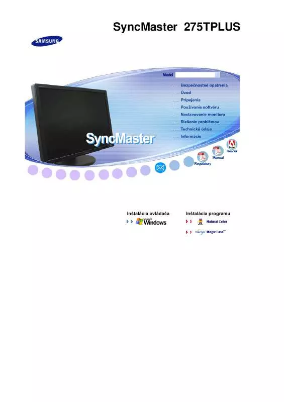 Mode d'emploi SAMSUNG SYNCMASTER 275T+ MM