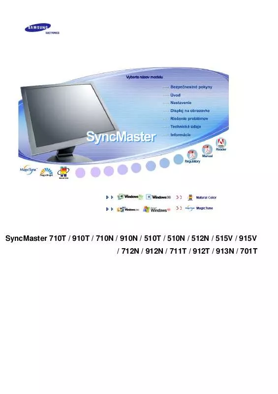 Mode d'emploi SAMSUNG SYNCMASTER 510T