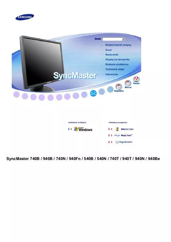 Mode d'emploi SAMSUNG SYNCMASTER 740N