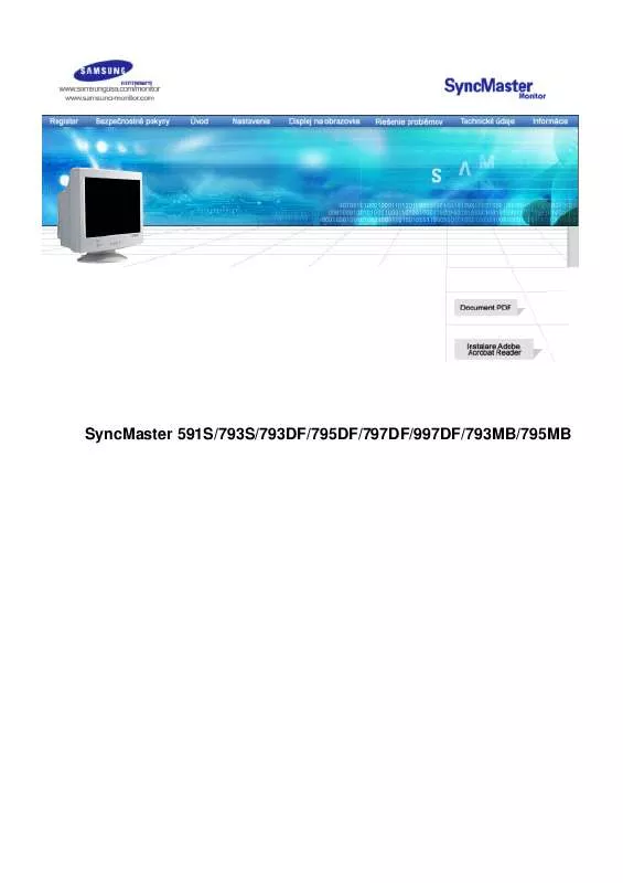 Mode d'emploi SAMSUNG SYNCMASTER 793DF