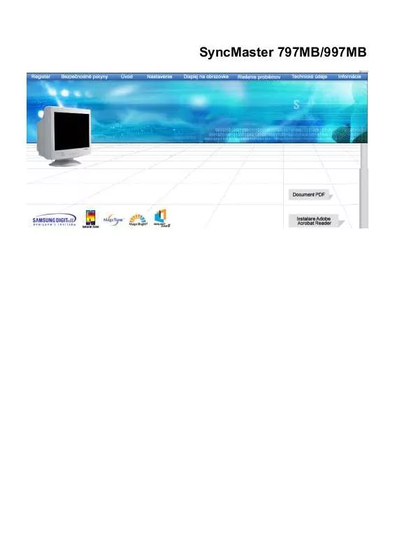 Mode d'emploi SAMSUNG SYNCMASTER 797MB