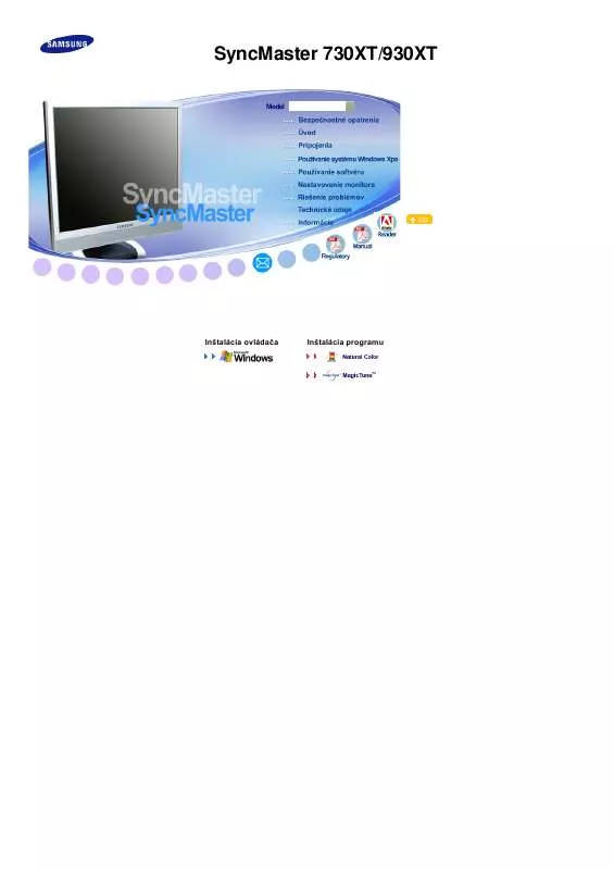 Mode d'emploi SAMSUNG SYNCMASTER 930XT