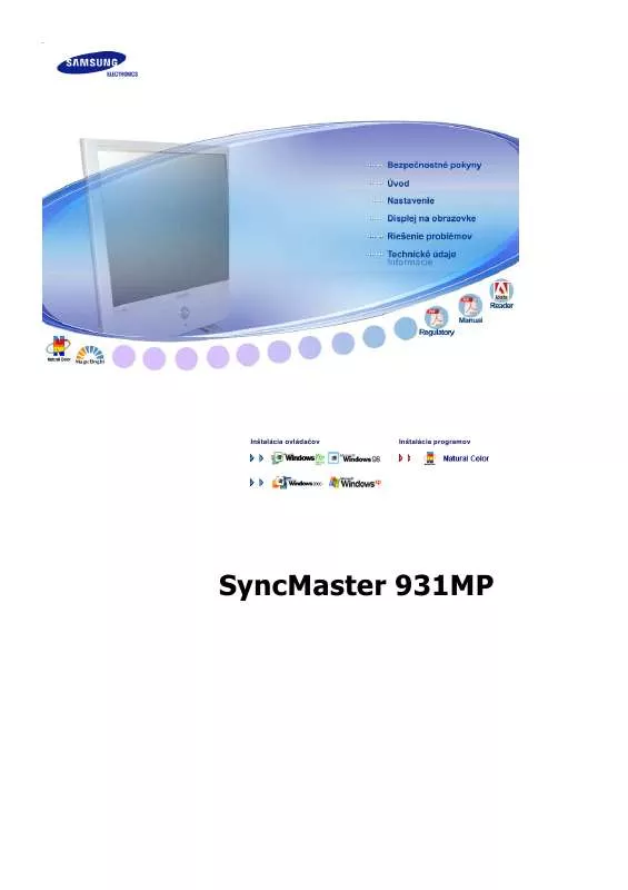 Mode d'emploi SAMSUNG SYNCMASTER 931MP