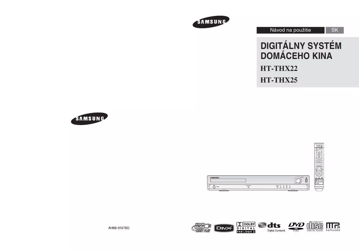 Mode d'emploi SAMSUNG HT-THX22