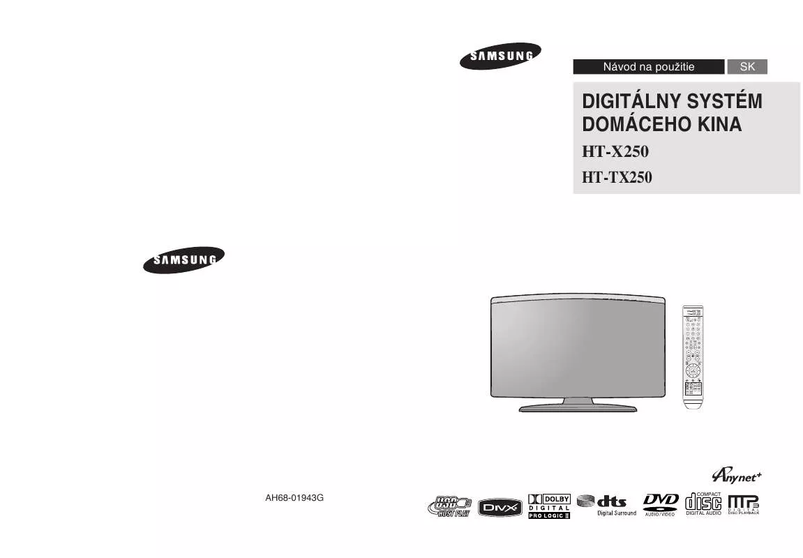 Mode d'emploi SAMSUNG HT-TX250