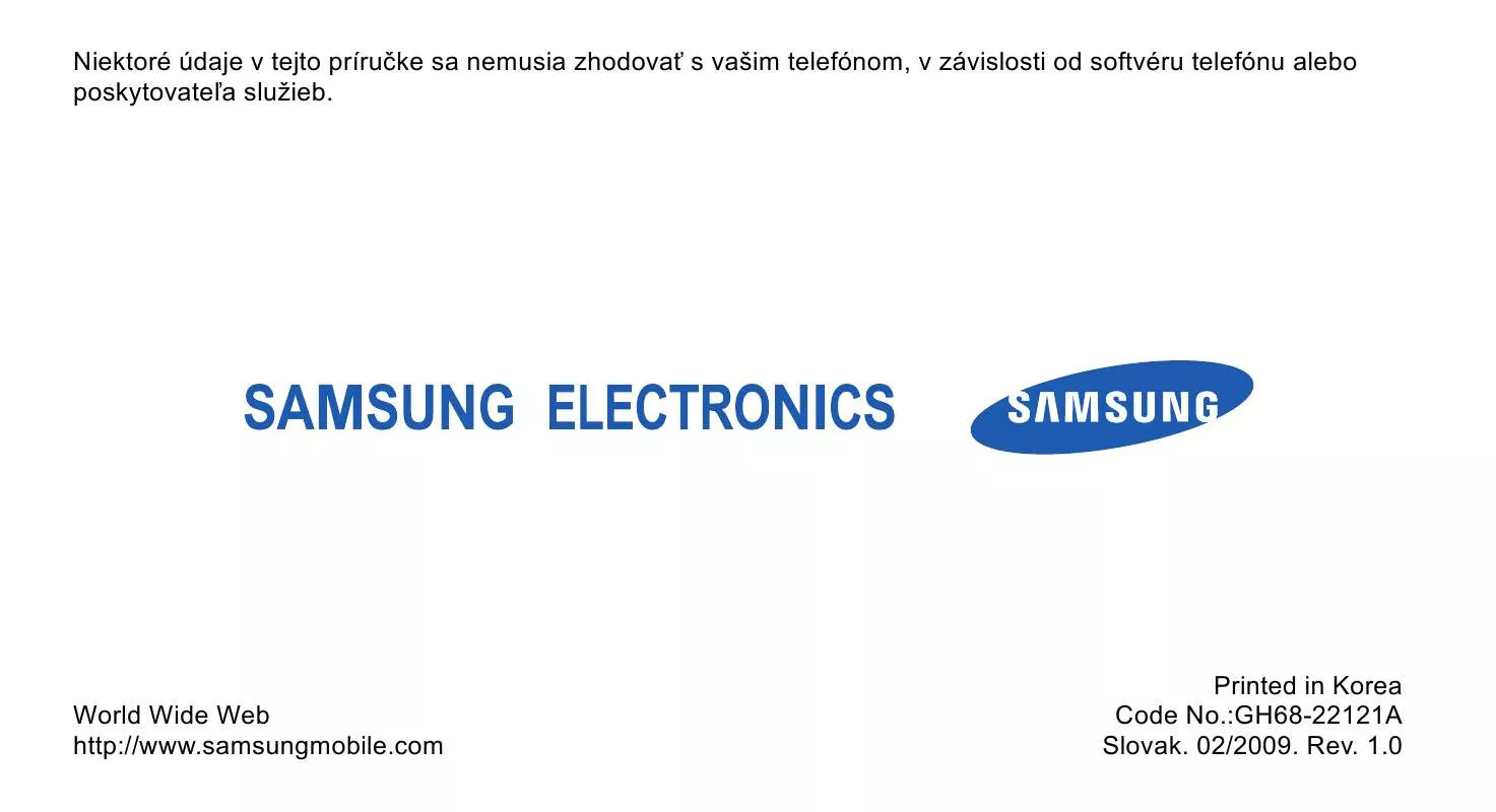 Mode d'emploi SAMSUNG S3500