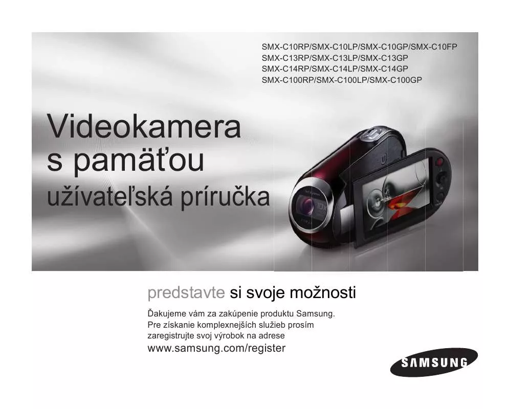 Mode d'emploi SAMSUNG SMX-C10GP