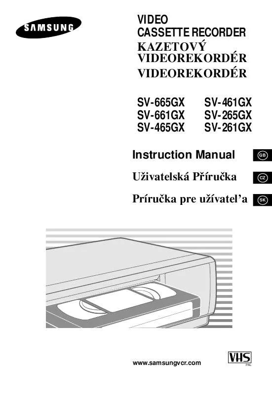 Mode d'emploi SAMSUNG SV-265GX