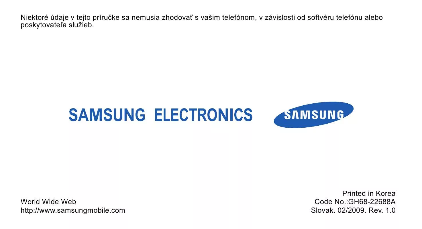 Mode d'emploi SAMSUNG ULTRATOUCH