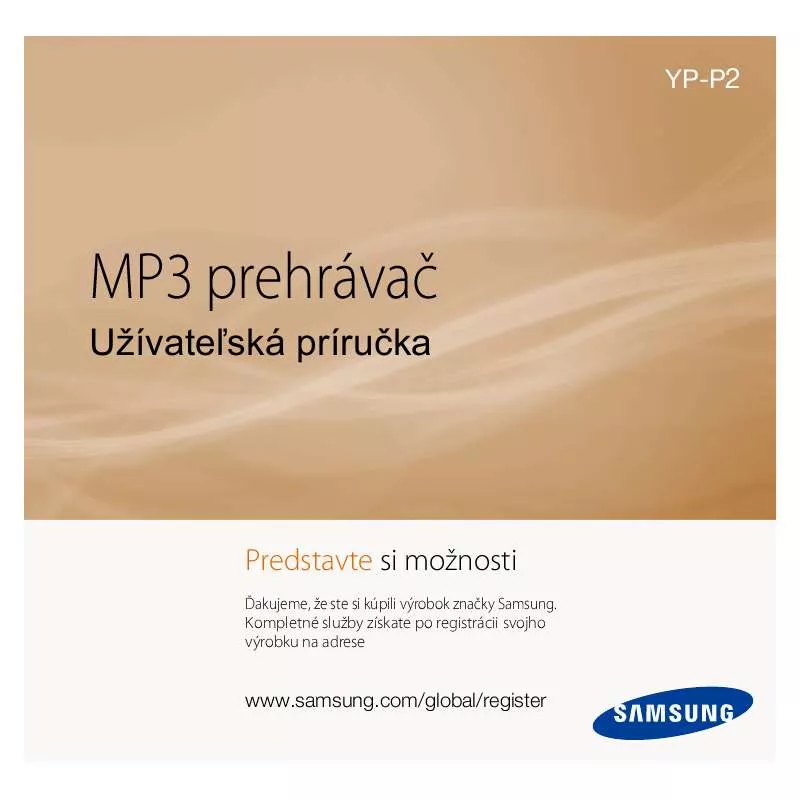 Mode d'emploi SAMSUNG YP-P2JQB