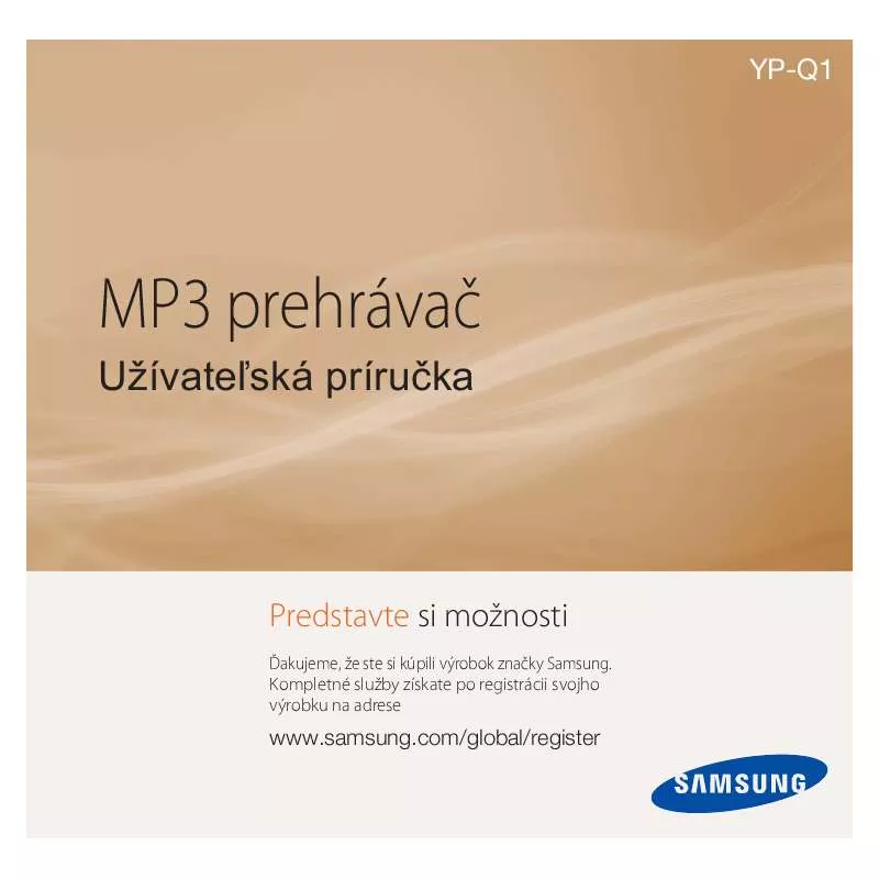 Mode d'emploi SAMSUNG YP-Q1JAB