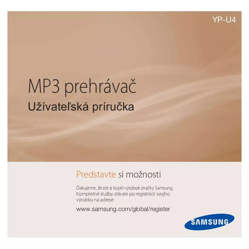 Mode d'emploi SAMSUNG YP-U4JAB