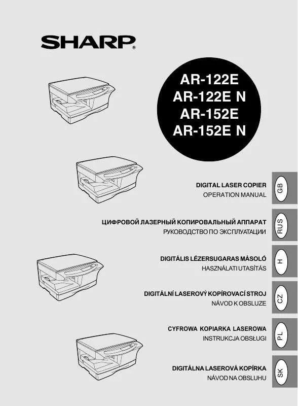 Mode d'emploi SHARP AR-122/152E/N