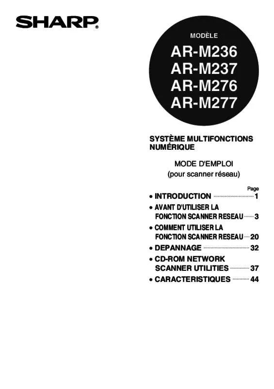 Mode d'emploi SHARP AR-M236/M237/M276/M277