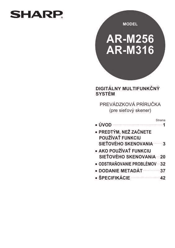 Mode d'emploi SHARP AR-M256/M316