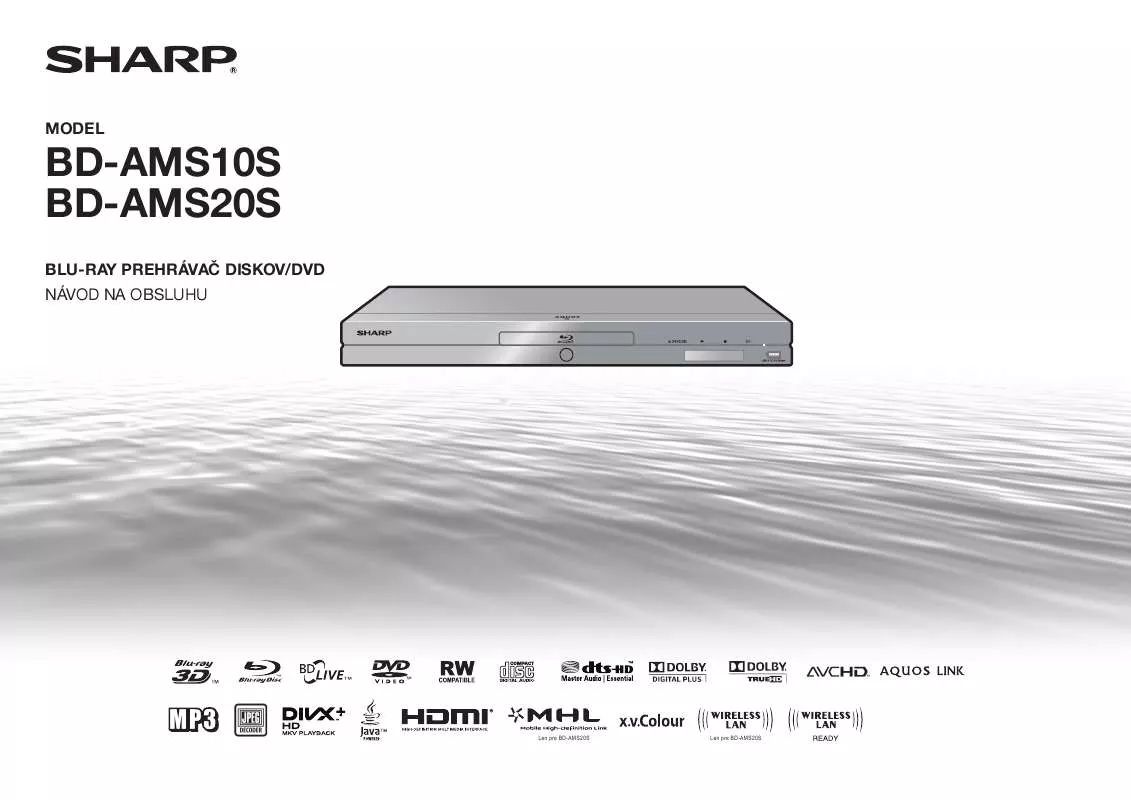Mode d'emploi SHARP BD-AMS10