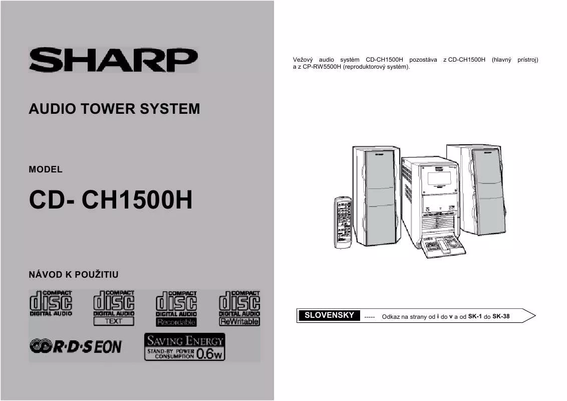 Mode d'emploi SHARP CD-CH1500H