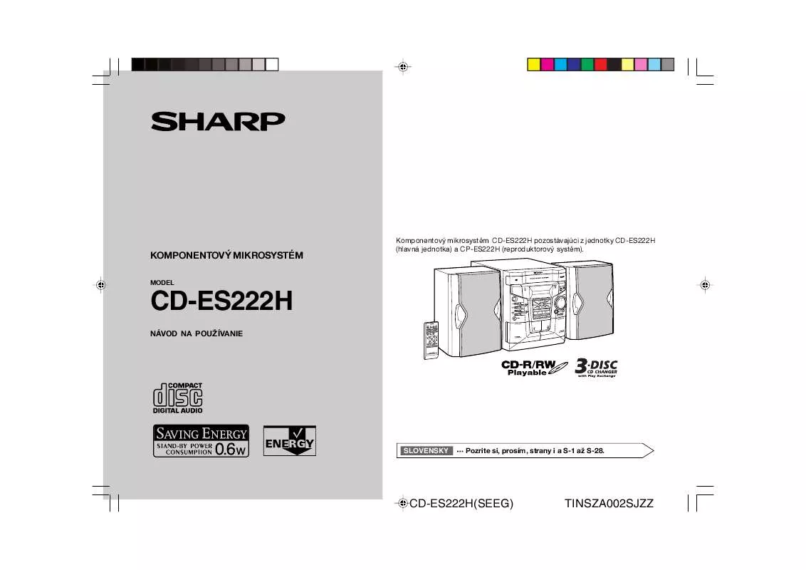 Mode d'emploi SHARP CD-ES222H