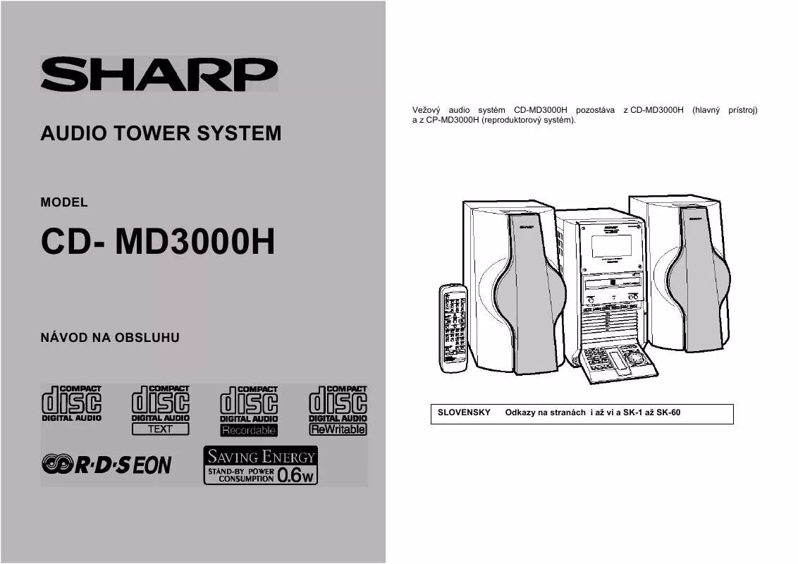 Mode d'emploi SHARP CD-MD3000H