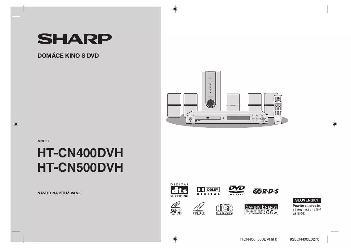 Mode d'emploi SHARP HT-CN500DVH
