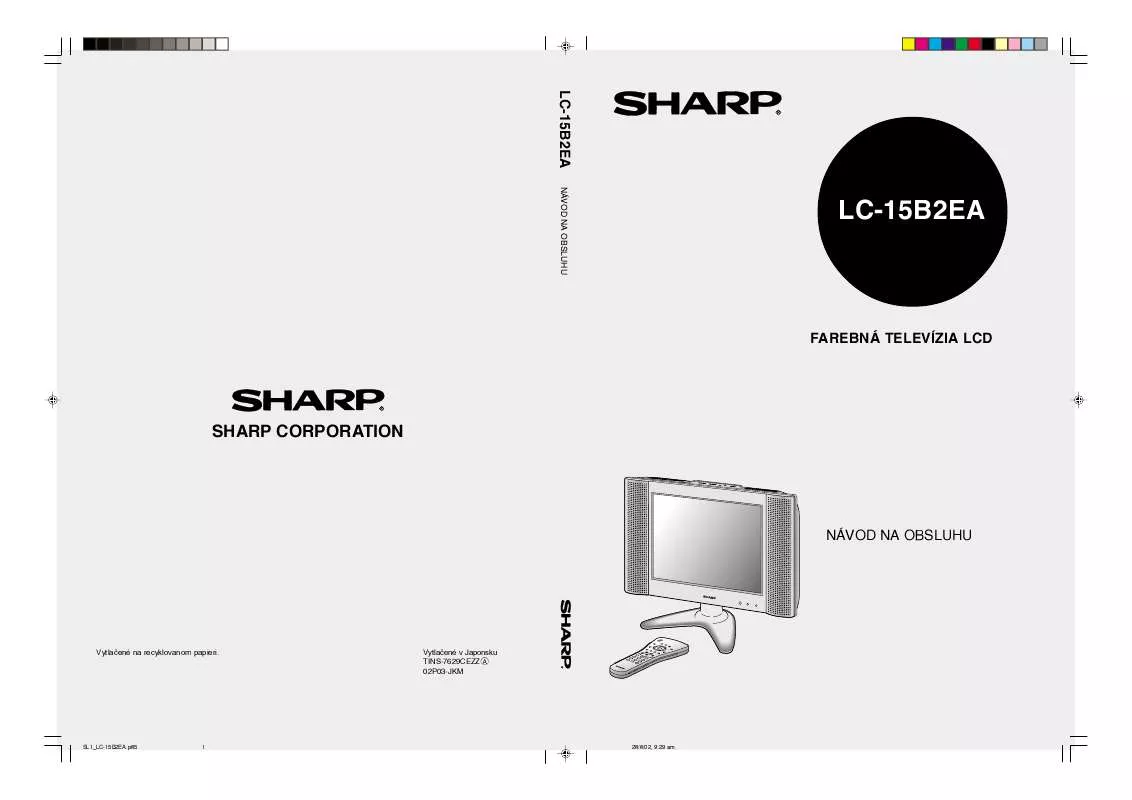 Mode d'emploi SHARP LC-15B2EA