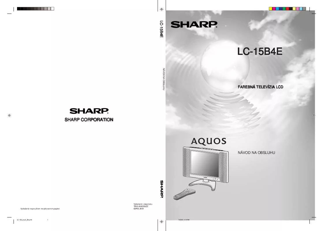 Mode d'emploi SHARP LC-15B4E