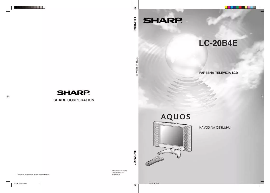 Mode d'emploi SHARP LC-20B4E