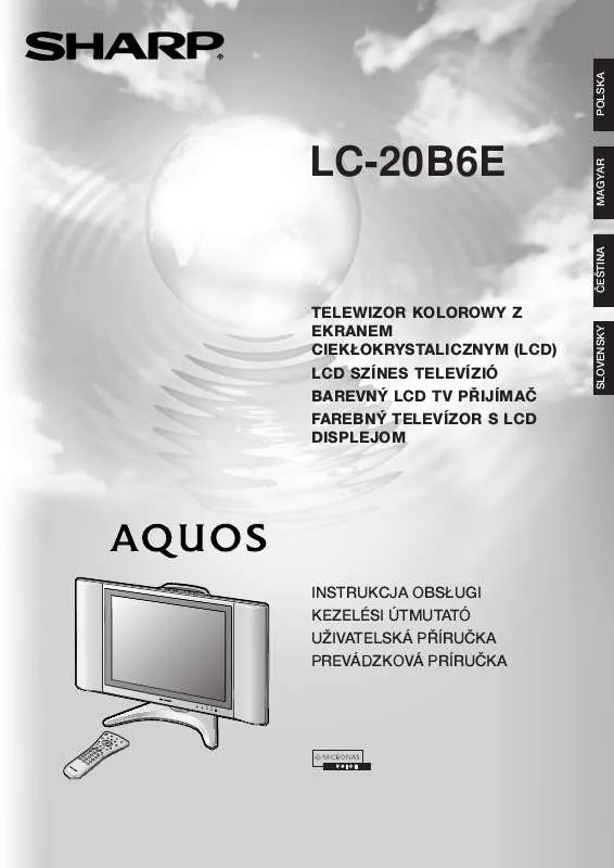 Mode d'emploi SHARP LC-20B6E