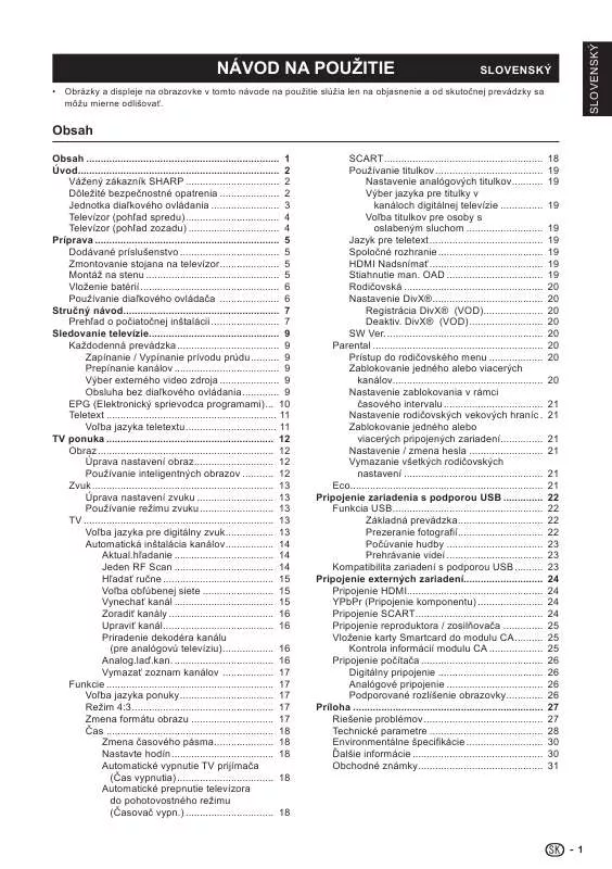 Mode d'emploi SHARP LC-22