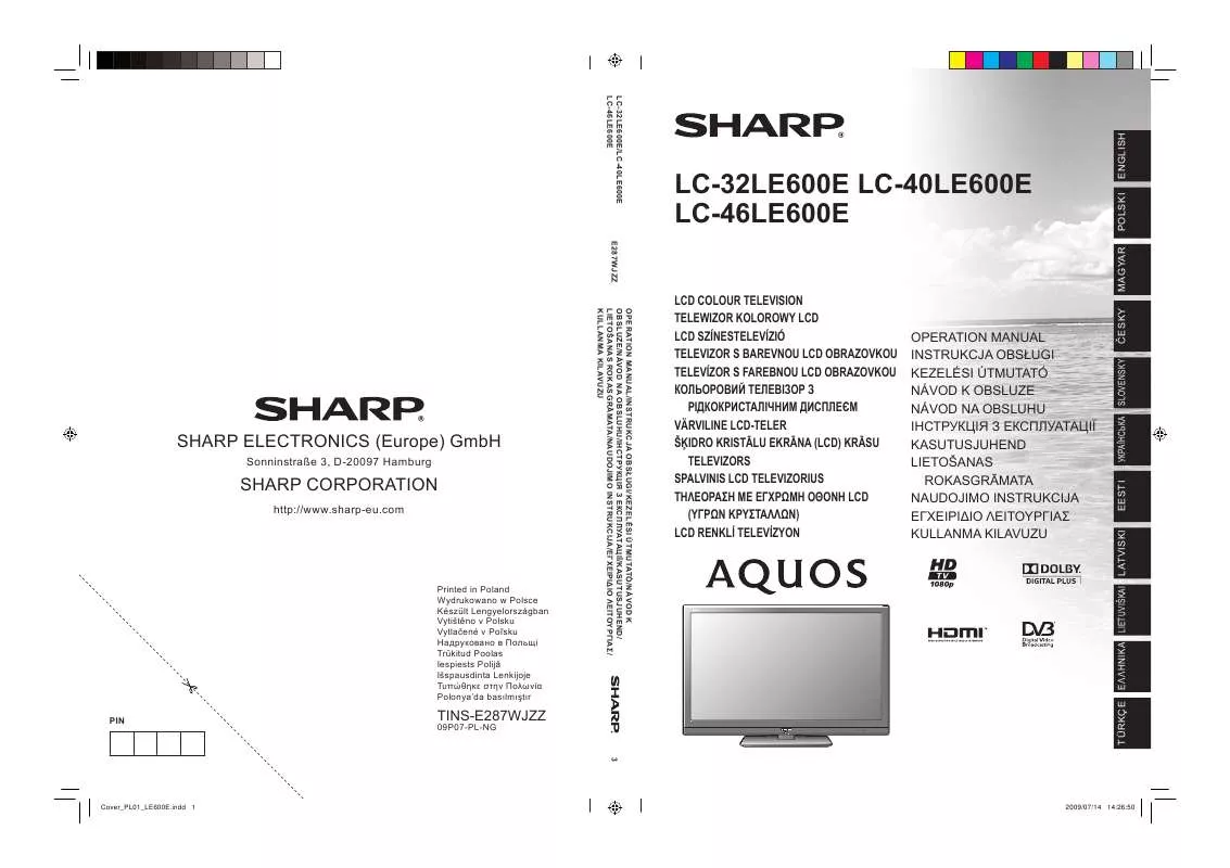 Mode d'emploi SHARP LC-32