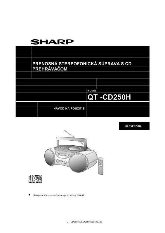 Mode d'emploi SHARP QT-CD250H