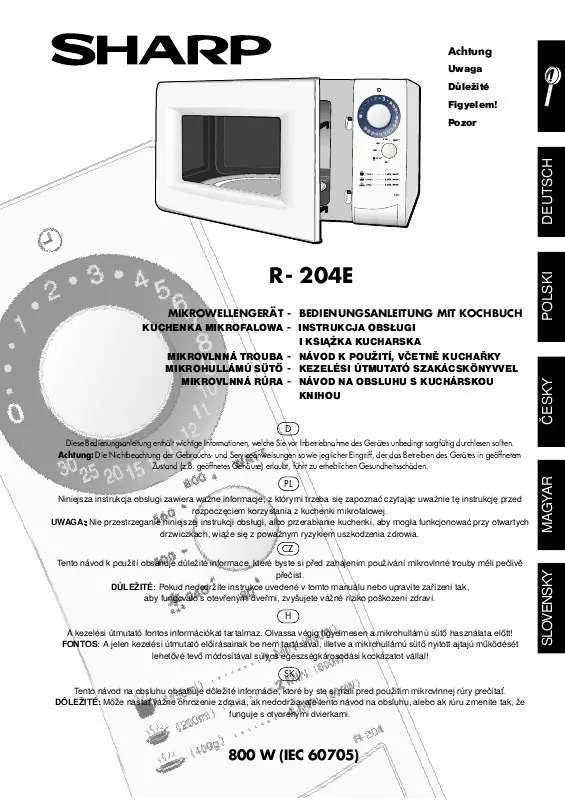 Mode d'emploi SHARP R-204E