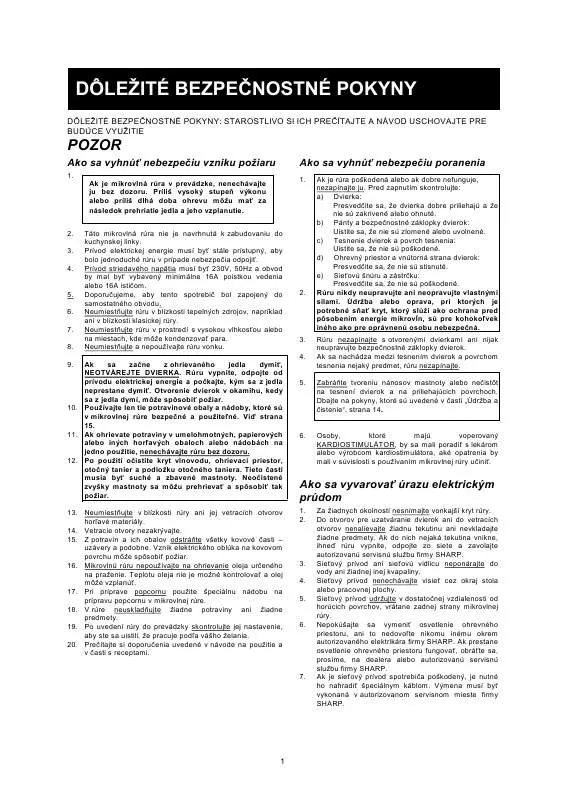 Mode d'emploi SHARP R-21AT