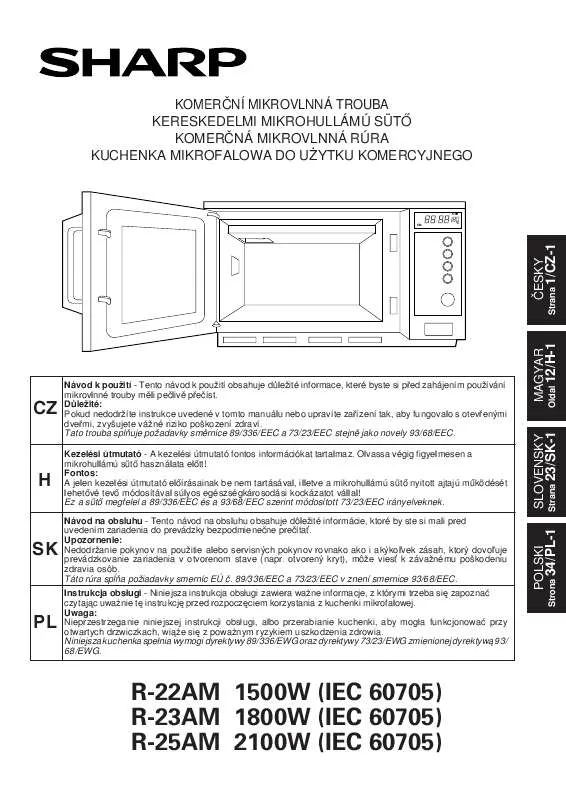 Mode d'emploi SHARP R-23AM