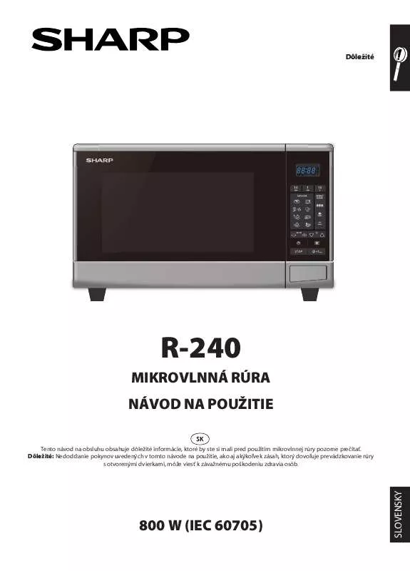 Mode d'emploi SHARP R-240