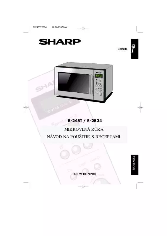 Mode d'emploi SHARP R-24ST/2B34