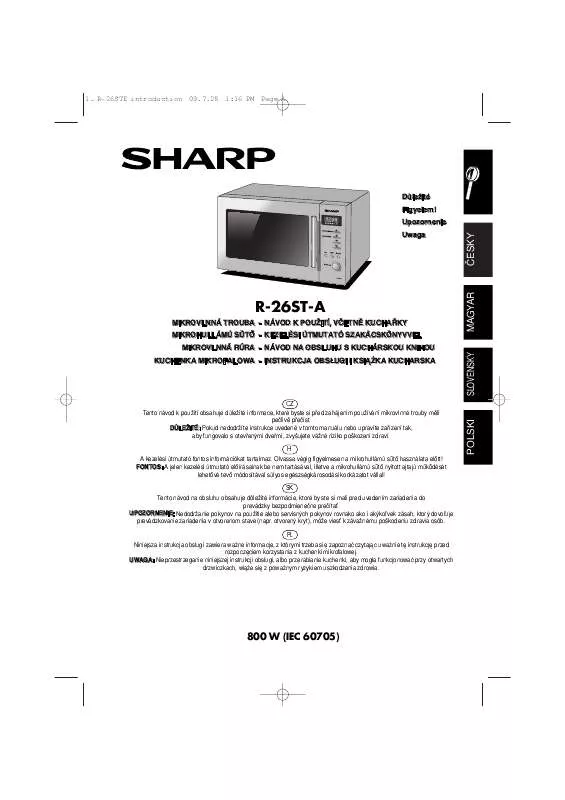 Mode d'emploi SHARP R-26ST-A