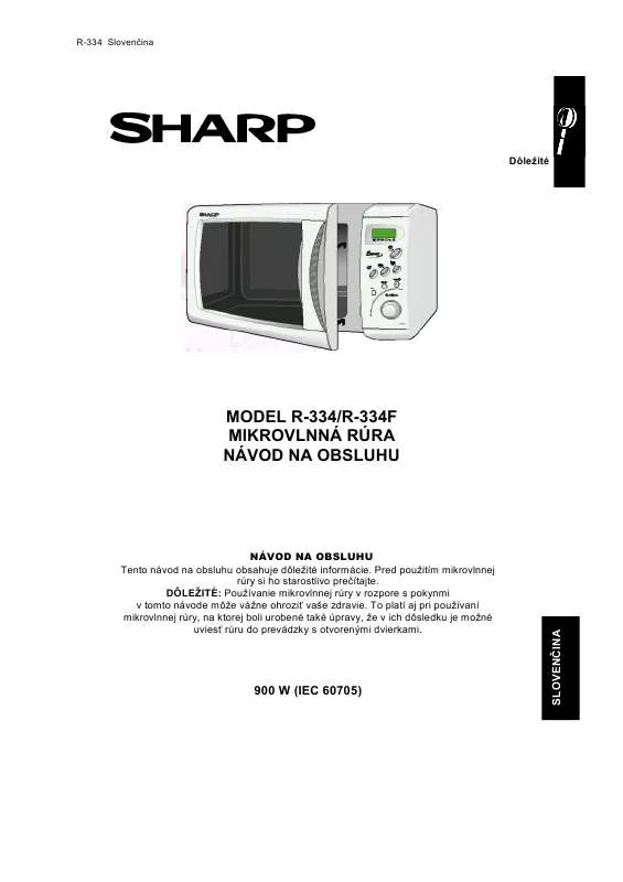 Mode d'emploi SHARP R-334/F
