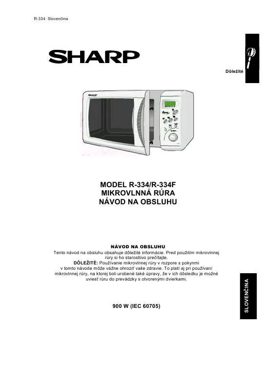 Mode d'emploi SHARP R-334F