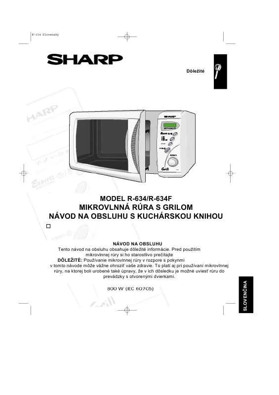 Mode d'emploi SHARP R-634/F
